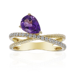 Anillo en oro con Amatista