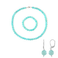 Set en plata con Amazonita