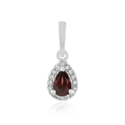 Colgante en plata con Zircón frambuesa