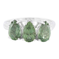 Anillo en plata con Apatita de Rusia