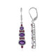 Pendientes en plata con Amatista (KM by Juwelo)
