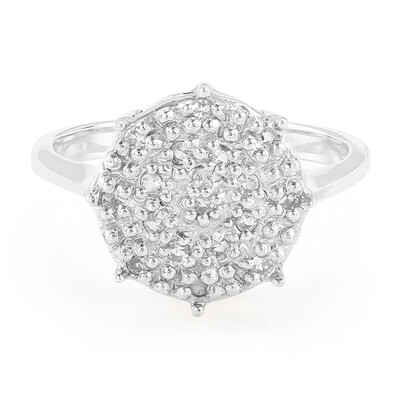 Anillo en plata con Topacio blanco