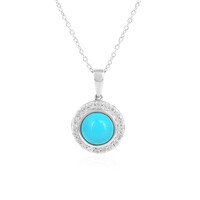 Collar en plata con Turquesa bella durmiente