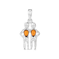 Colgante en plata con Ámbar báltico