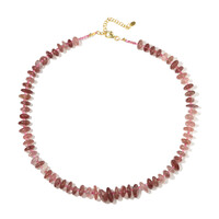 Collar en plata con Cuarzo Fresa