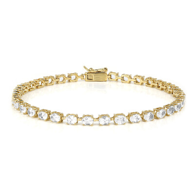Brazalete en plata con Topacio blanco