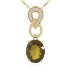 Collar en oro con Turmalina neón de Nigeria (AMAYANI)