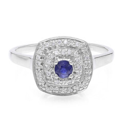 Anillo en plata con Zafiro de Kanchanaburi