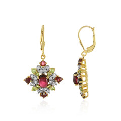 Pendientes en plata con Rodolita