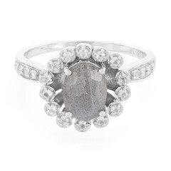 Anillo en plata con Labradorita