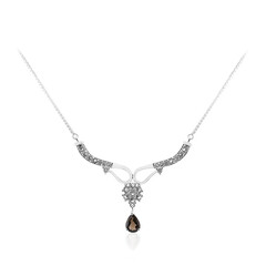 Collar en plata con Cuarzo ahumado