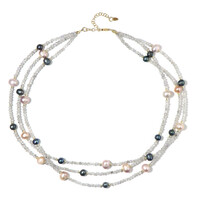 Collar en plata con Zircón gris (Riya)