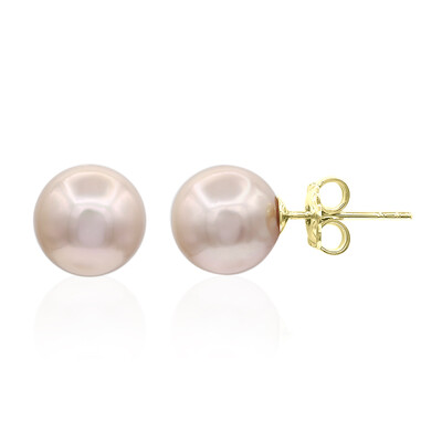 Pendientes en plata con Perla Ming rosa (TPC)