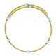 Collar al cuello en acero con Turquesa (Riya)