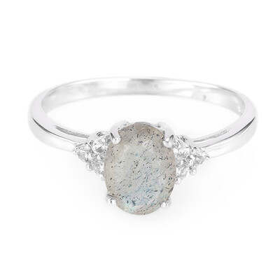 Anillo en plata con Labradorita