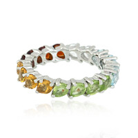 Anillo en plata con Topacio azul cielo