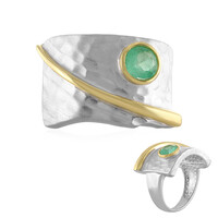 Anillo en plata con Esmeralda de Etiopía