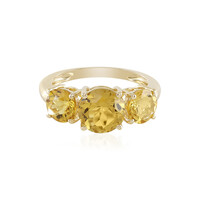 Anillo en oro con Berilo dorado