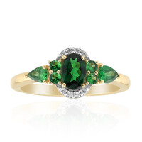 Anillo en oro con Tsavorita de Kenia AAA