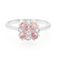 Anillo en plata con Zafiro Padparadscha