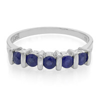 Anillo en plata con Zafiro de Kanchanaburi