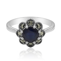 Anillo en plata con Zafiro azul