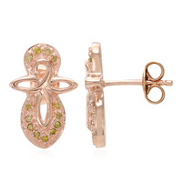 Pendientes en plata con Diamante fantasía