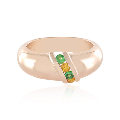 Anillo en plata con Tsavorita de Tanzania (Adela Silber)
