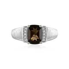 Anillo en plata con Cuarzo ahumado