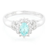 Anillo en plata con Apatita azul