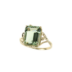 Anillo en oro con Amatista verde