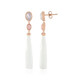 Pendientes en plata con Calcedonia blanca (KM by Juwelo)