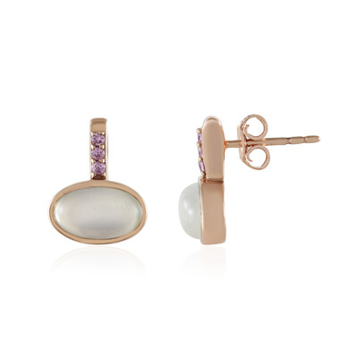 Pendientes en plata con Piedra de Luna blanca (KM by Juwelo)