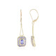 Pendientes en oro con Tanzanita (KM by Juwelo)
