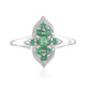 Anillo en plata con Esmeralda de Zambia