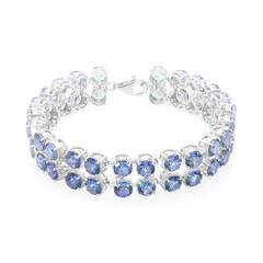 Brazalete en plata con Topacio Místico azul