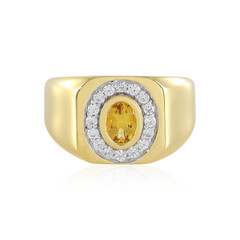 Anillo en plata con Berilo amarillo