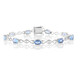 Brazalete en plata con Fluorita de color cambiante