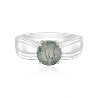 Anillo en plata con Ágata de musgo