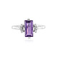 Anillo en plata con Amatista de Marruecos