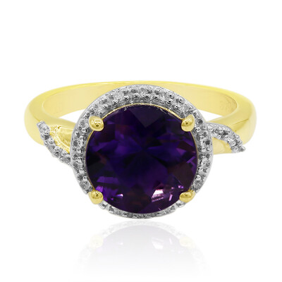 Anillo en oro con Amatista de Uruguay