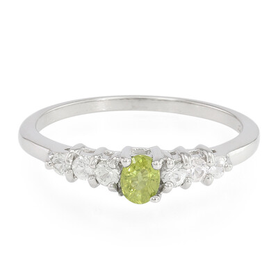 Anillo en plata con Zafiro verde