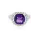 Anillo en plata con Amatista de Siberia (Adela Silber)
