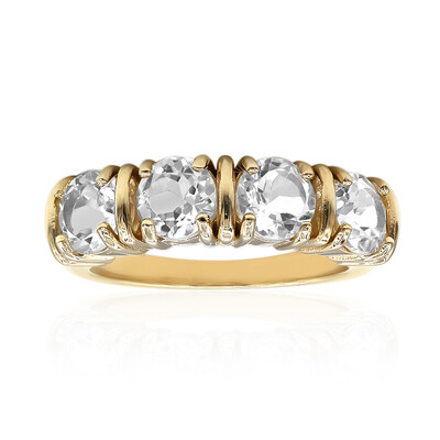 Anillo en plata con Topacio blanco