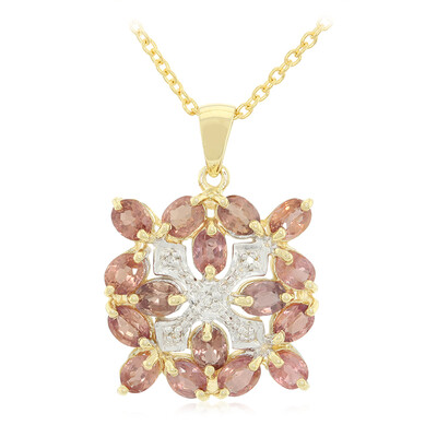 Collar en oro con Zafiro Padparascha no calentado (AMAYANI)