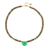 Collar en plata con Calcedonia verde