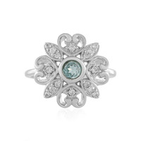 Anillo en plata con Apatita azul