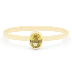 Anillo en oro con Zafiro amarillo