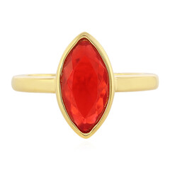 Anillo en plata con Ópalo rojo de Etiopía