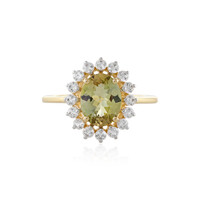 Anillo en oro con Tanzanita amarilla
